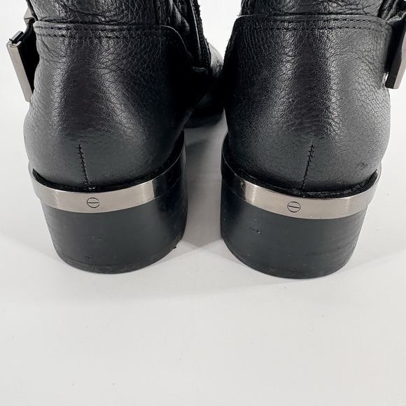 Vince Camuto Boots Womens 6 Welton Riding Mid-Calf Side Zipper Black Leather - Picture 3 of 10